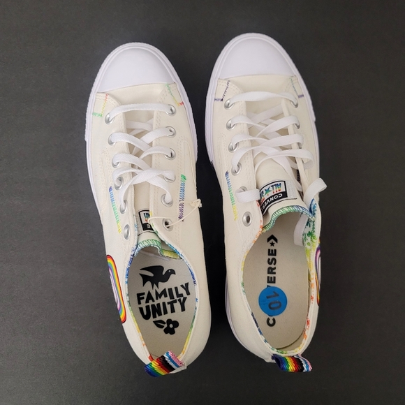 Converse Chuck Taylor All-Star Lift Low LGBT Men's 10 -Women's 12 Rainbow - Picture 8 of 10